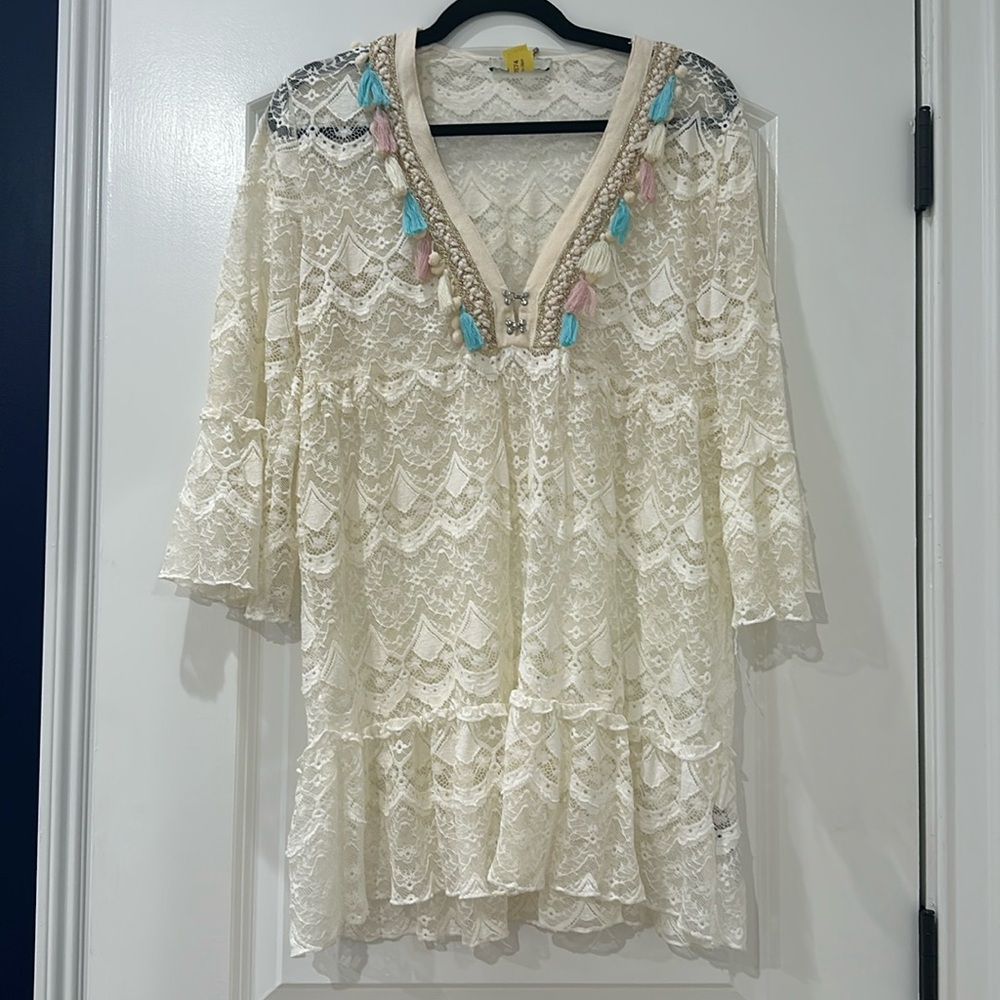 Piaza Italia white lace dress